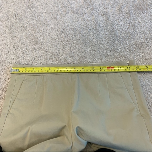 J. Crew tan beige slim ankle pants Sz 4 stretch side zipper - Picture 8 of 10